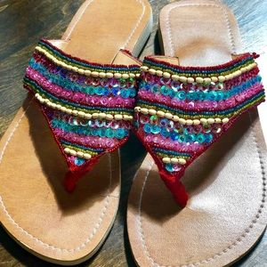 Beaded sandals size 8
